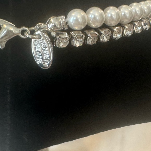 New Kenneth Jay Lane Layered Perl Crystal Necklace - Picture 5 of 10